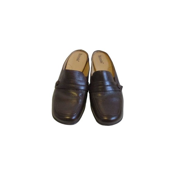 *Bjorndal Chestnut Brown 'GENA' MaryJane Slide Clog Mules - Picture 3 of 9